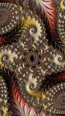 Sanatsal ve yaratıcı dijital olarak tasarlanmış soyut 3D fraktal arkaplan