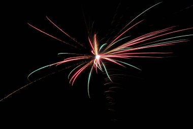 Real fireworks photography and abstract colorful fireworks background
