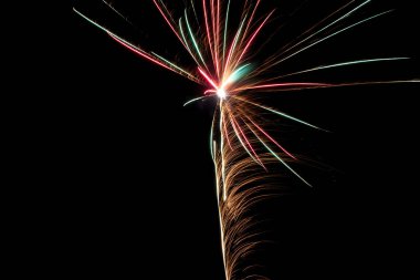 Real fireworks photography and abstract colorful fireworks background