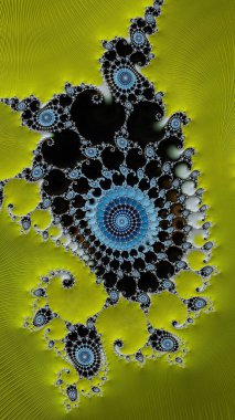 Sanatsal ve yaratıcı dijital olarak tasarlanmış soyut 3D fraktal arkaplan