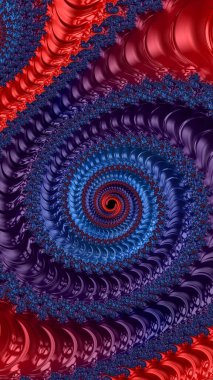 Sanatsal ve yaratıcı dijital olarak tasarlanmış soyut 3D fraktal arkaplan