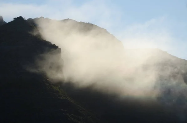 Acantilados Niebla Parque Rural Nublo Tejeda Gran Canaria Islas Canarias — Foto de Stock
