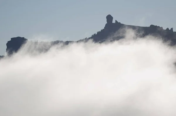 Roque Nublo Niebla Monumento Natural Nublo Tejeda Gran Canaria Islas — Foto de Stock