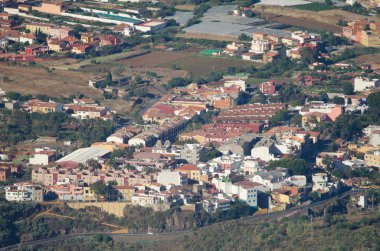 Gran Canaria 'daki Valsequillo kasabası. Kanarya Adaları. İspanya.