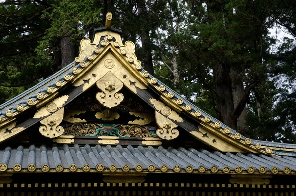 Bovenste Deel Van Een Tosho Heiligdom Met Nikko Tochigi Prefectuur — Stockfoto