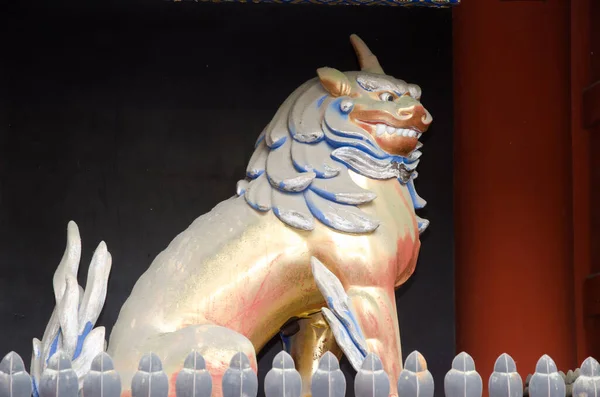 2017年 平成29年 11月17日日光東照宮の獅子の彫刻 栃木県 — ストック写真