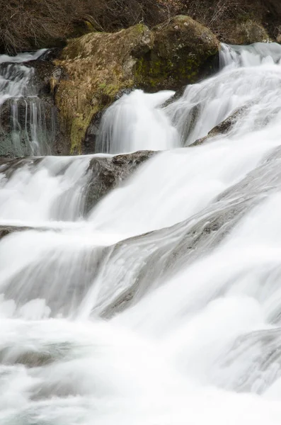 Ryuzu Falls Nel Fiume Yugama Parco Nazionale Nikko Prefettura Tochigi — Foto Stock