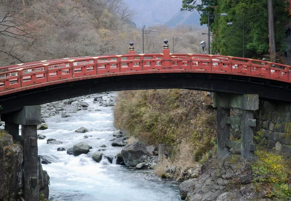 Shinkyo Heilige Brug Daiya Rivier Met Nikko Tochigi Prefectuur Japan — Stockfoto