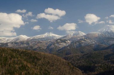 Shiretoko Mountain Range in Shiretoko National Park. Shiretoko Peninsula. Hokkaido. Japan.