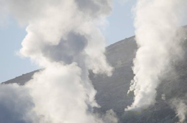 Fumaroles on Mount Io. Akan Mashu National Park. Hokkaido. Japan.