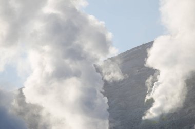 Fumaroles on Mount Io. Akan Mashu National Park. Hokkaido. Japan.