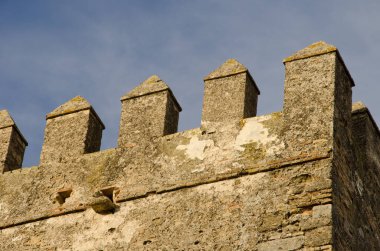 Ducal Kalesi 'nin detayları. Arcos de la Frontera. Cadiz. Endülüs. İspanya.