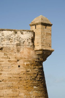 San Carlos duvarlarının ayrıntıları. Cadiz. Endülüs. İspanya.