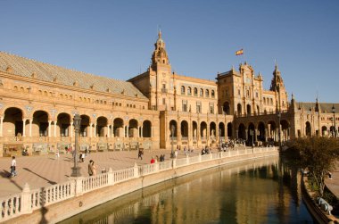 Seville, 28 Ekim 2023 İspanya Meydanı. Endülüs. İspanya.