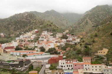 Vallehermoso Kasabası. La Gomera. Kanarya Adaları. İspanya.
