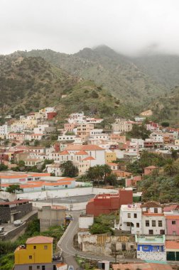 Town of Vallehermoso. La Gomera. Canary Islands. Spain. clipart