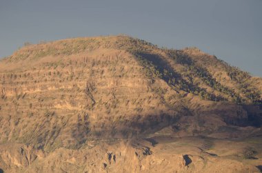 Pilancones Doğal Parkı 'ndaki dağ. San Bartolome de Tirajana. Büyük Kanarya. Kanarya Adaları. İspanya.