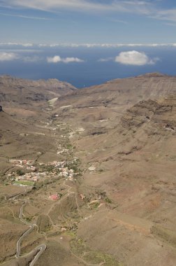 Village of Tasarte. The Nublo Rural Park. Aldea de San Nicolas de Tolentino. Gran Canaria. Canary Islands. Spain. clipart