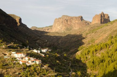 El Juncal köyü. Nublo Kırsal Parkı. Tejeda. Büyük Kanarya. Kanarya Adaları. İspanya.