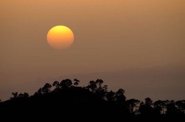 Integral Doğal Entegrasyon Rezervi 'nde gün batımı. Büyük Kanarya. Kanarya Adaları. İspanya.