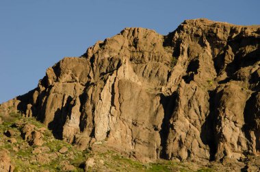 Arguineguin vadisindeki uçurum. Mogan. Büyük Kanarya. Kanarya Adaları. İspanya.