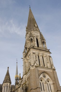 St. Nicolas Bazilikası 'nın batı cephesi. Loire-Atlantik Bölümü. Nantes. Fransa.