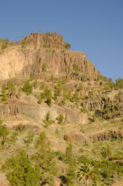 Arguineguin vadisindeki uçurum. Mogan. Büyük Kanarya. Kanarya Adaları. İspanya.