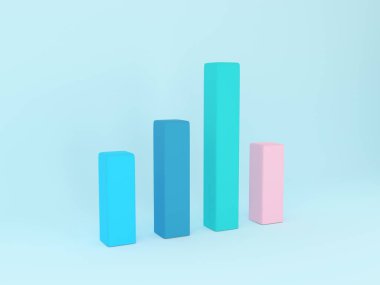 İş grafiği. 3d oluşturma.