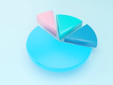 İş grafiği. 3d oluşturma.