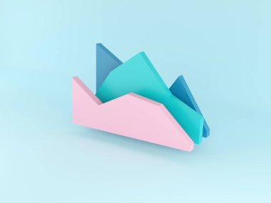 İş grafiği. 3d oluşturma.