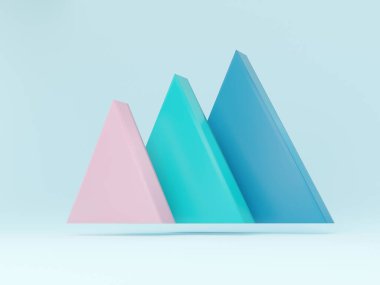 İş grafiği. 3d oluşturma.