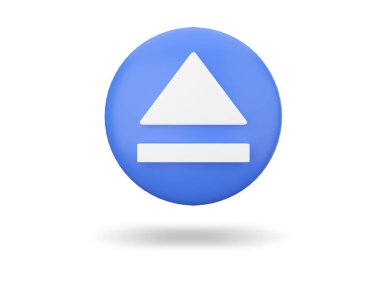 Eject Button. 3D rendering.