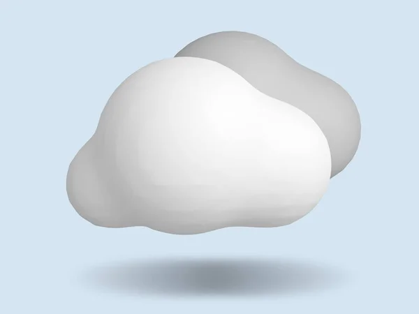 Cloudy Weather Icon Render Illustration — Foto Stock