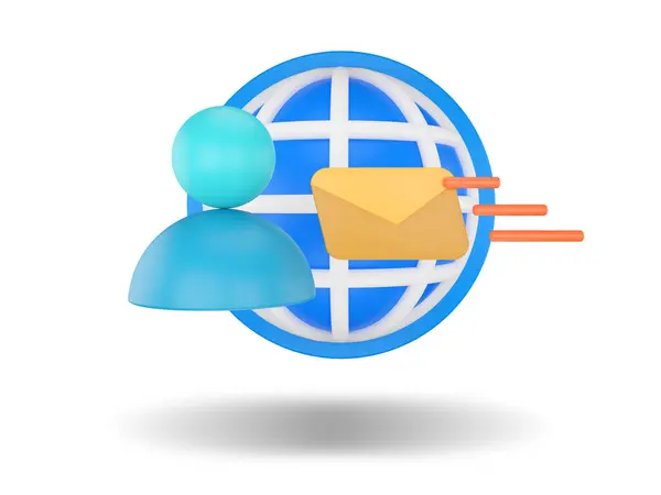 Ontvang Mail Communicatie Concept Icoon Weergave Illustratie — Stockfoto