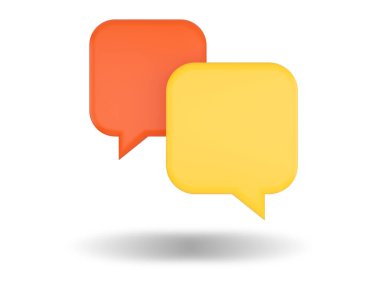 Speech Bubble icon. 3D render illustration.