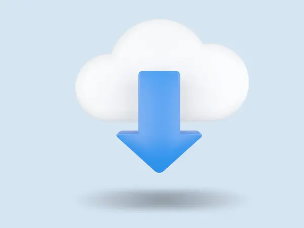 Downloaden Cloud Computing Concept Weergave Illustratie — Stockfoto
