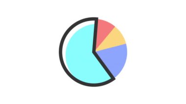 Beyaz arkaplan üzerindeki İş Grafiği, canlandırılmış simge.