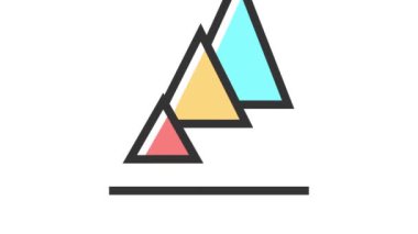 Beyaz arkaplan üzerindeki İş Grafiği, canlandırılmış simge.