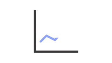 Beyaz arkaplan üzerindeki İş Grafiği, canlandırılmış simge.