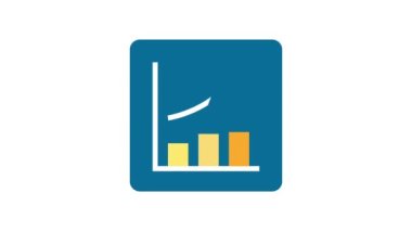 Beyaz arkaplan üzerindeki İş Grafiği, canlandırılmış simge.