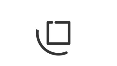 Beyaz arkaplanda Durdur düğmesi, canlandırılmış simge.