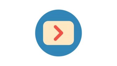 Beyaz arkaplanda Sonraki Düğme, canlandırılmış simge.