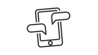 Sohbet, İletişim konsepti canlandırılmış simge