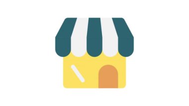 Dükkan veya Mağaza, Çevrimiçi alışveriş konsepti canlandırılmış simge