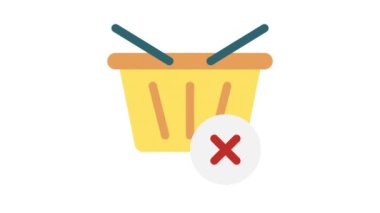 Alışveriş Arabası Sil, Çevrimiçi alışveriş konsepti canlandırılmış simge