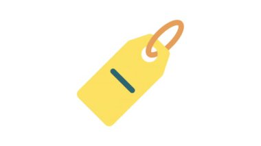 Fiyat Etiketi, Çevrimiçi alışveriş konsepti canlandırılmış simge