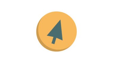 Beyaz arkaplanda imleç canlandırılmış simge