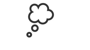 Beyaz arkaplan canlandırılmış simge üzerine Konuşma Baloncuğu