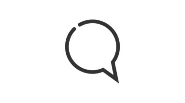 Beyaz arkaplan canlandırılmış simge üzerine Konuşma Baloncuğu