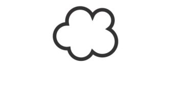 Beyaz arkaplan canlandırılmış simge üzerine Konuşma Baloncuğu